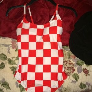 Red Checkered New Bathing Suit